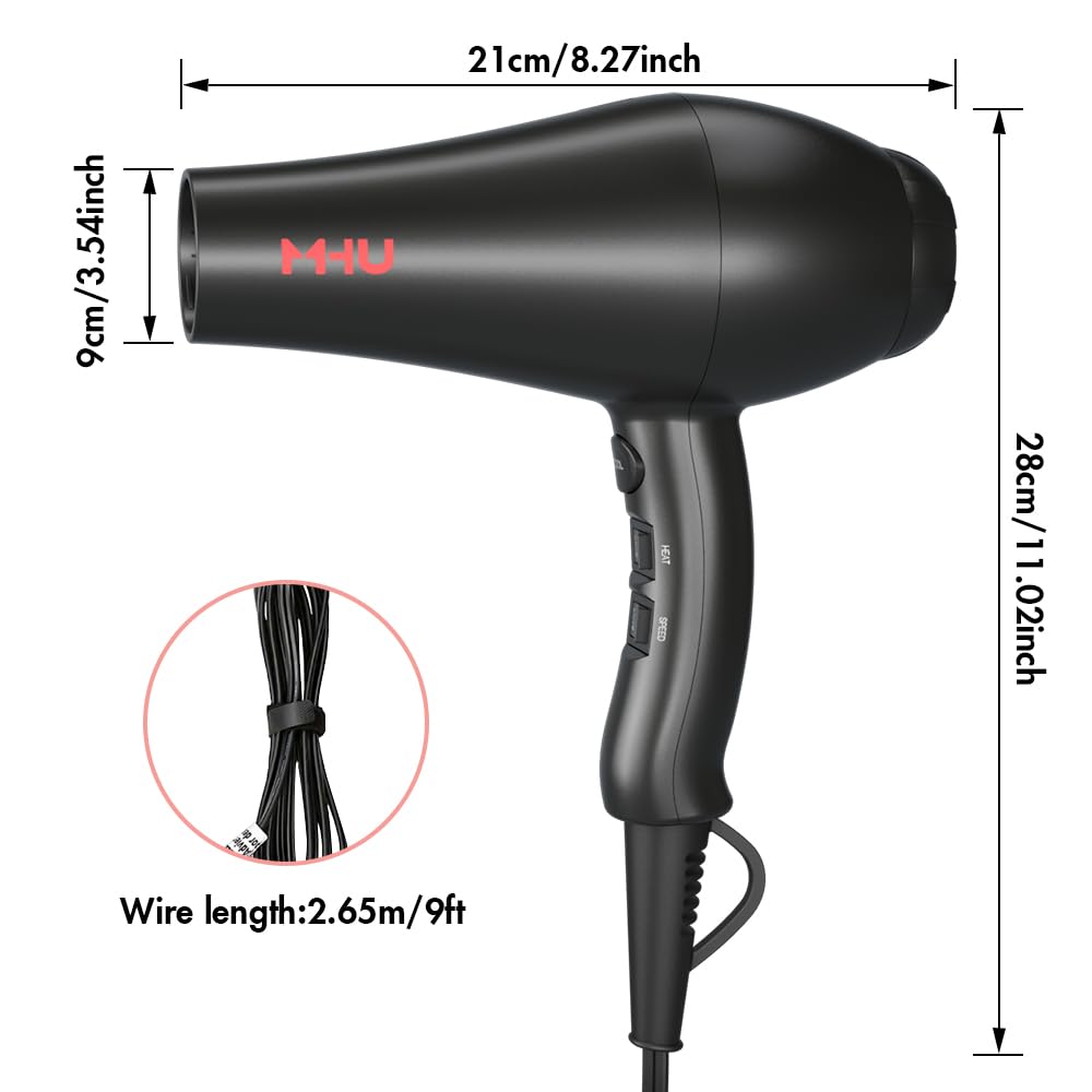 1875W Far Infrared Hair Dryer Black K679053