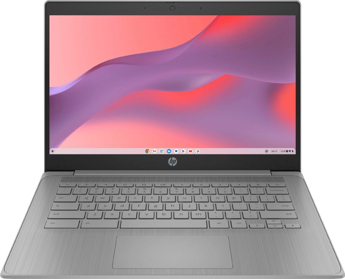 14 Inch Chromebook Laptop, Intel Celeron N4120, 4GB RAM, 128GB Storage, Gray O1319