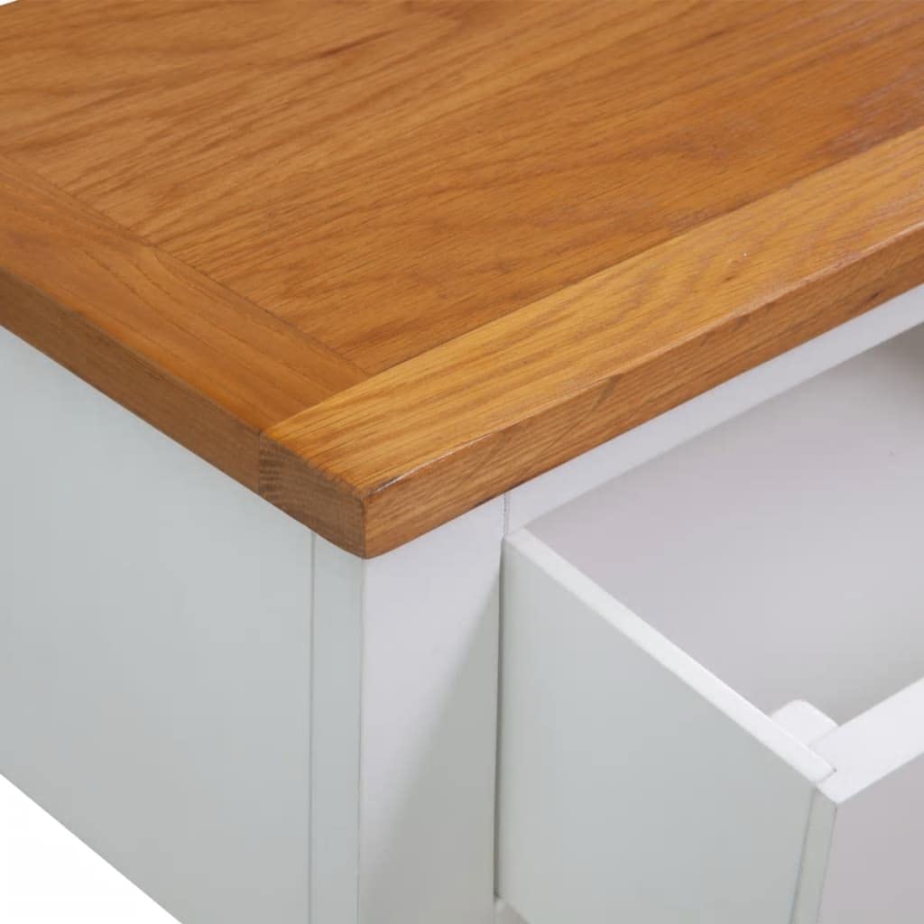Console Table with Drawers Solid Oak Wood W30425