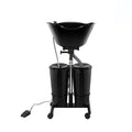 Portable Plastic Shampoo Bowl Unit with 2 Bucket and Drain Hoses Black E7573
