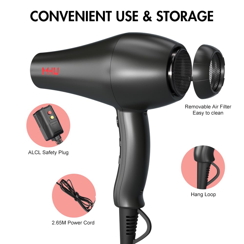 1875W Far Infrared Hair Dryer Black K679053