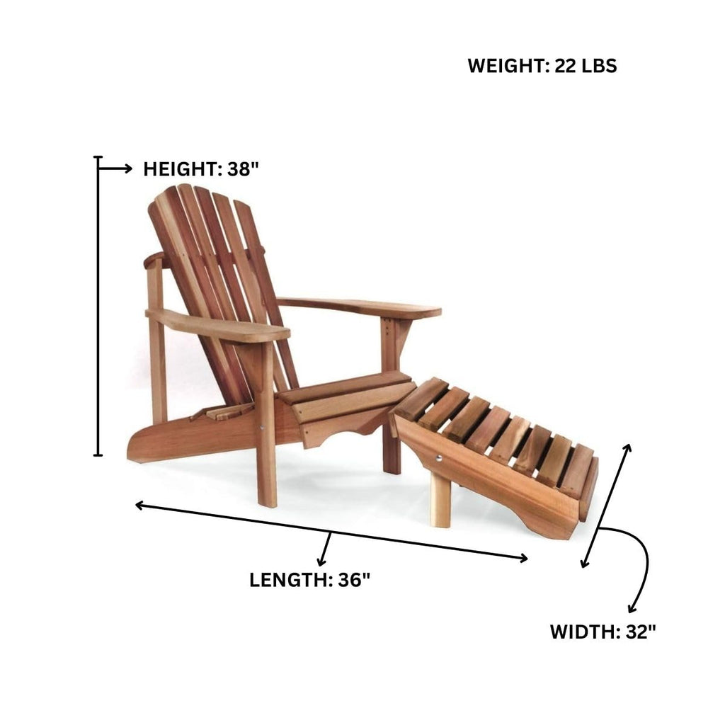 Adirondack Cedar Patio Chair & Ottoman T241335