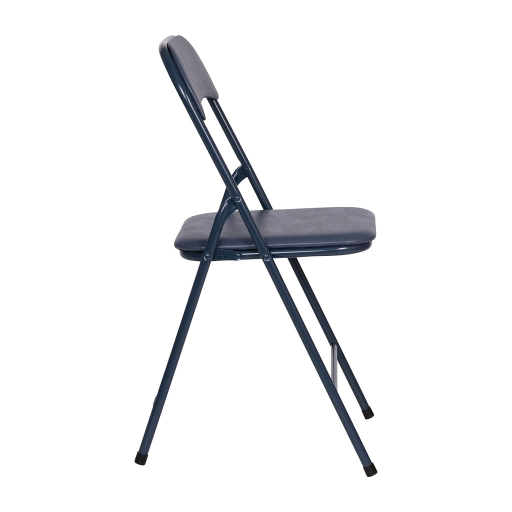 Navy Square Folding Card Table and Chairs Set K653