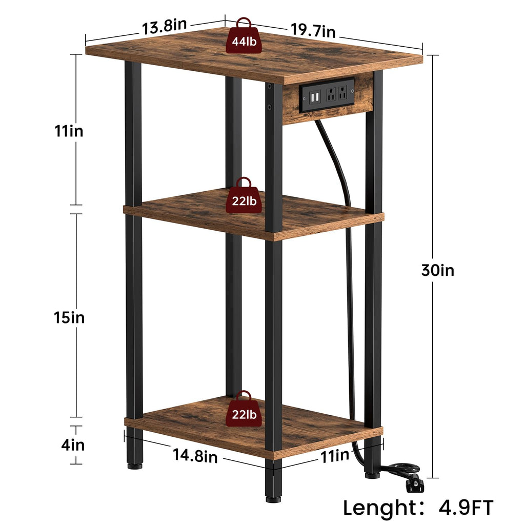 Tall End Table with Charging Station G5555