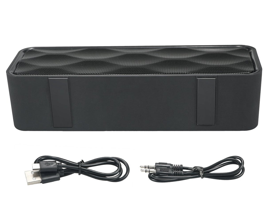 Black Portable Wireless Bluetooth Speaker with AUX USB TF Card Slot X74757