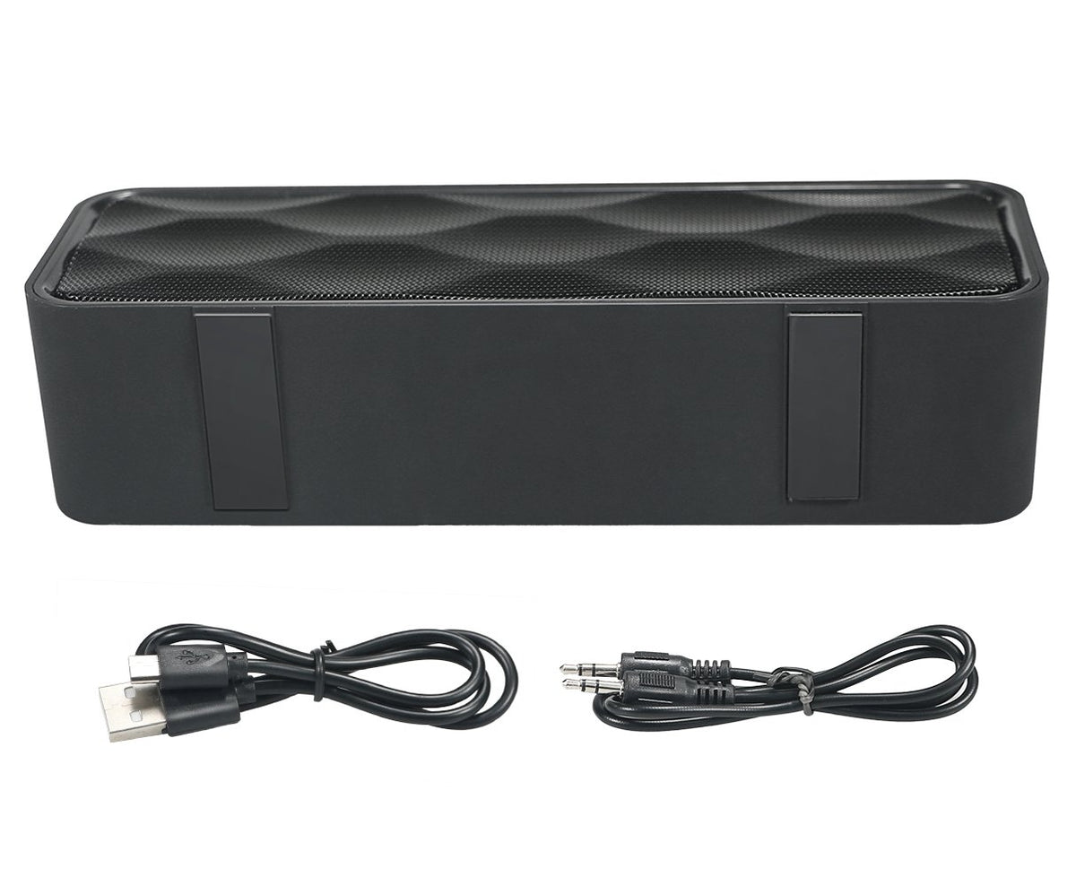 Black Portable Wireless Bluetooth Speaker with AUX USB TF Card Slot X74757