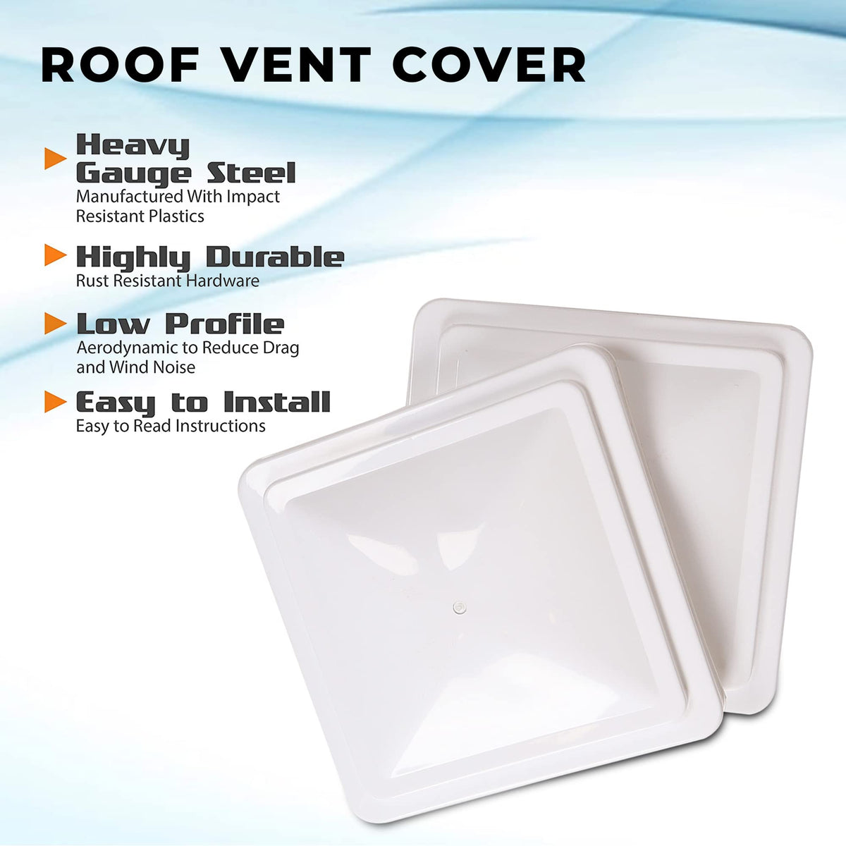 White 2 Pack Roof Vent Cover S95152