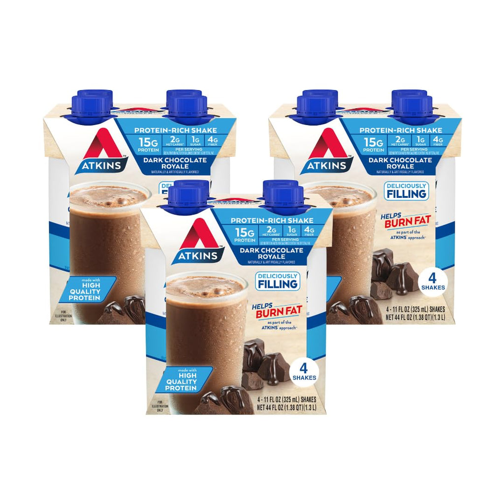 Dark Chocolate Mocha Latte Protein Shake, 15g Protein, 4g Net Carb, 1g Sugar Q213