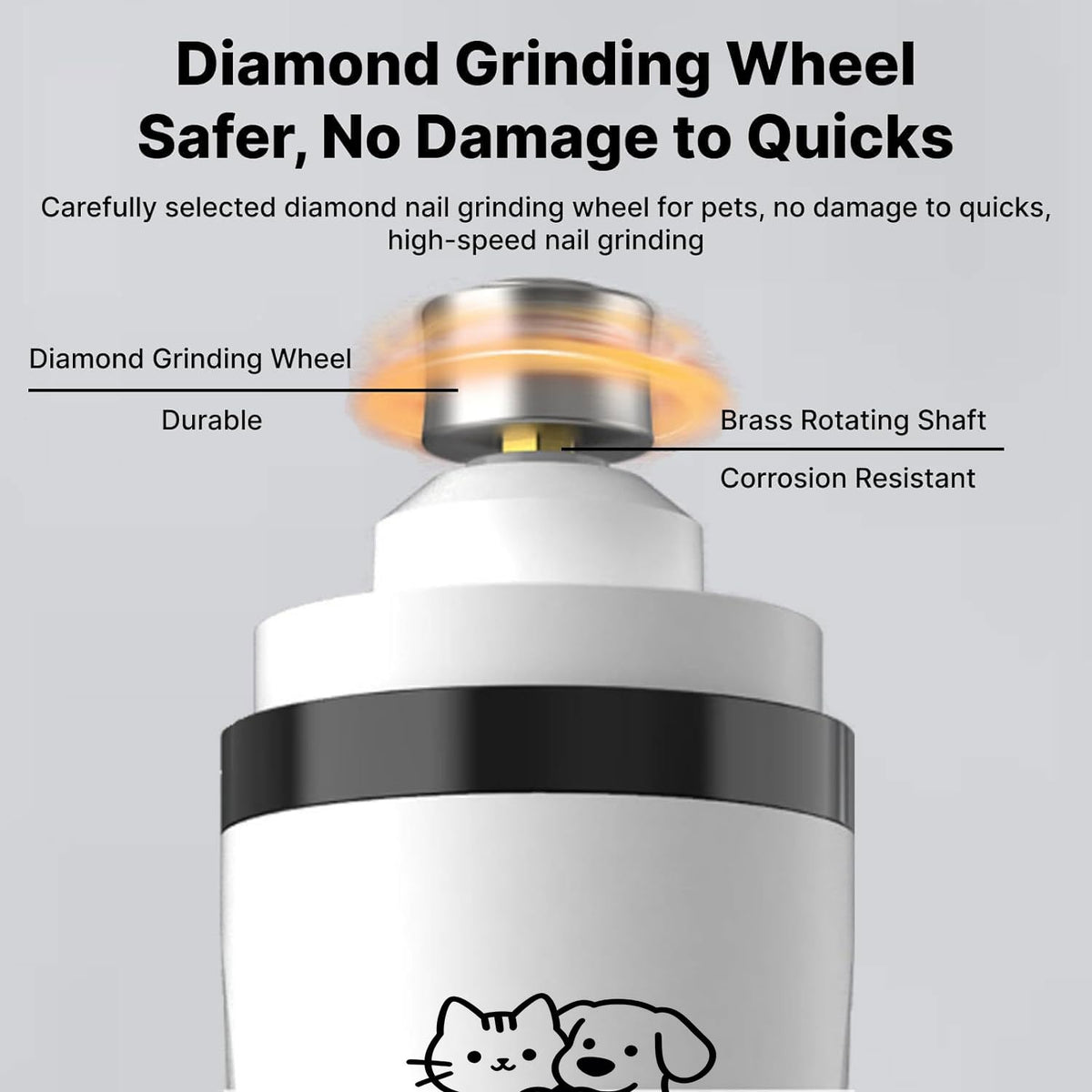 Dog Nail Grinder with Light F666