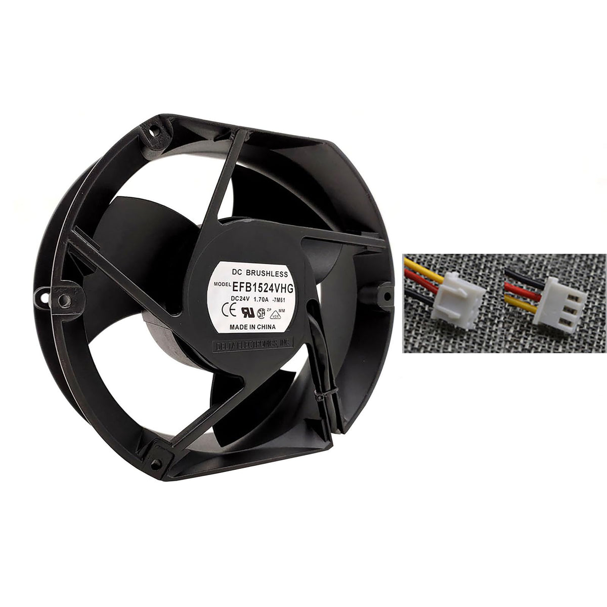 24V 172mm Cooling Fan 3Pin 3Wire Dual Ball B1734