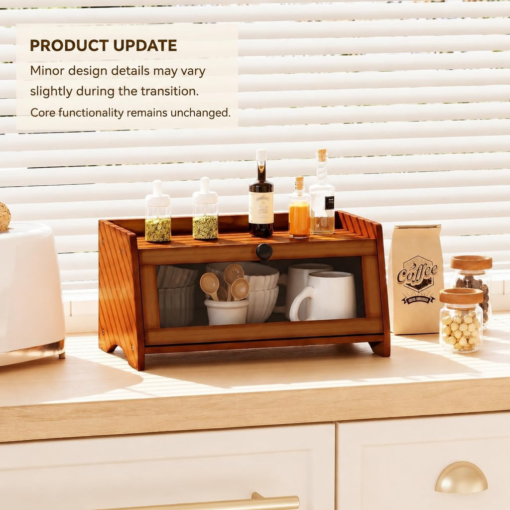 Brown Bamboo Bread Box F408