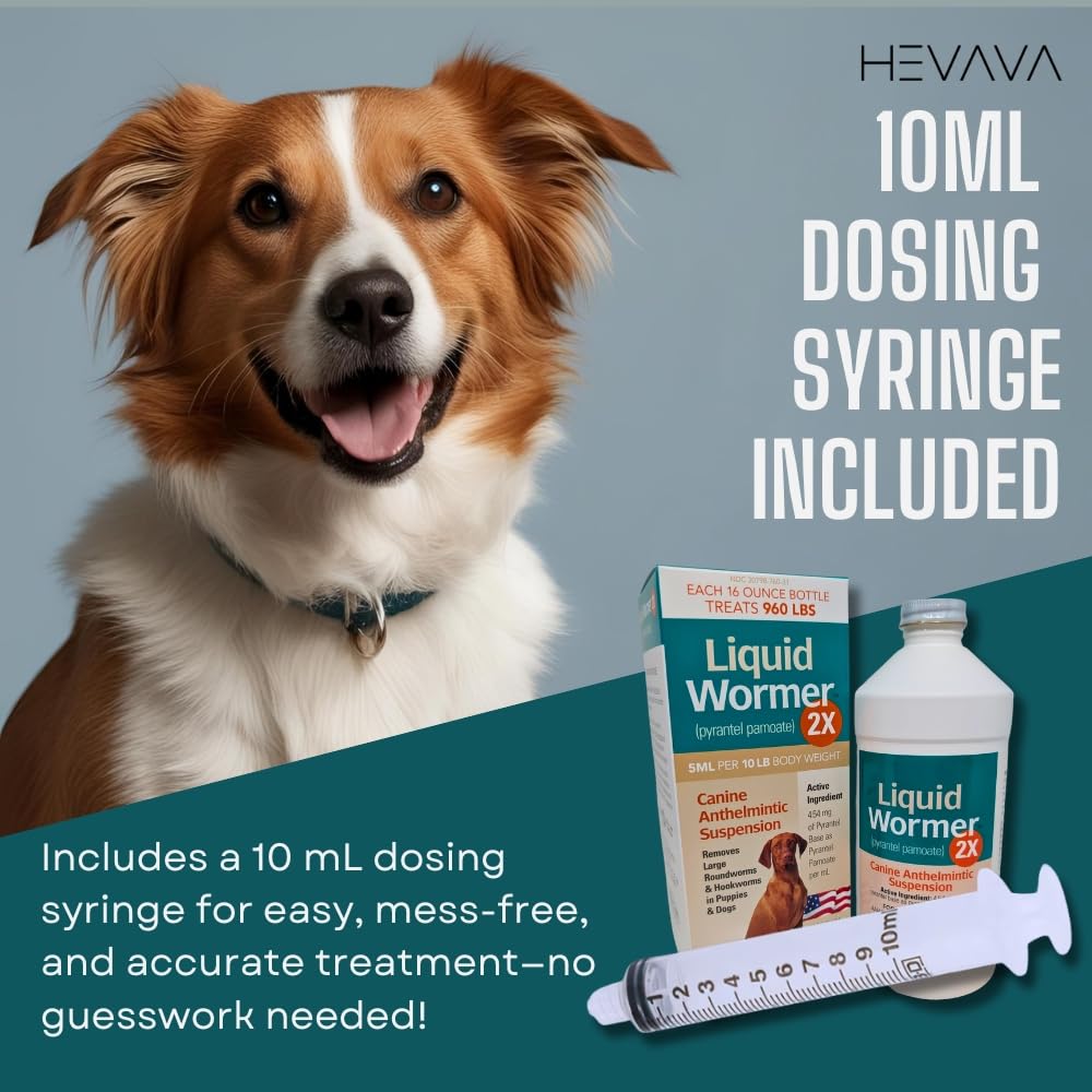 8 oz Pyrantel Pamoate Liquid Wormer for Dogs and Puppies R487621
