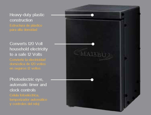 200-Watt Transformer with Timer and Sunlight Sensor for Low Voltage Landscape Lighting F53868