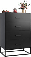 Black 4 Drawer Wooden Dresser B900