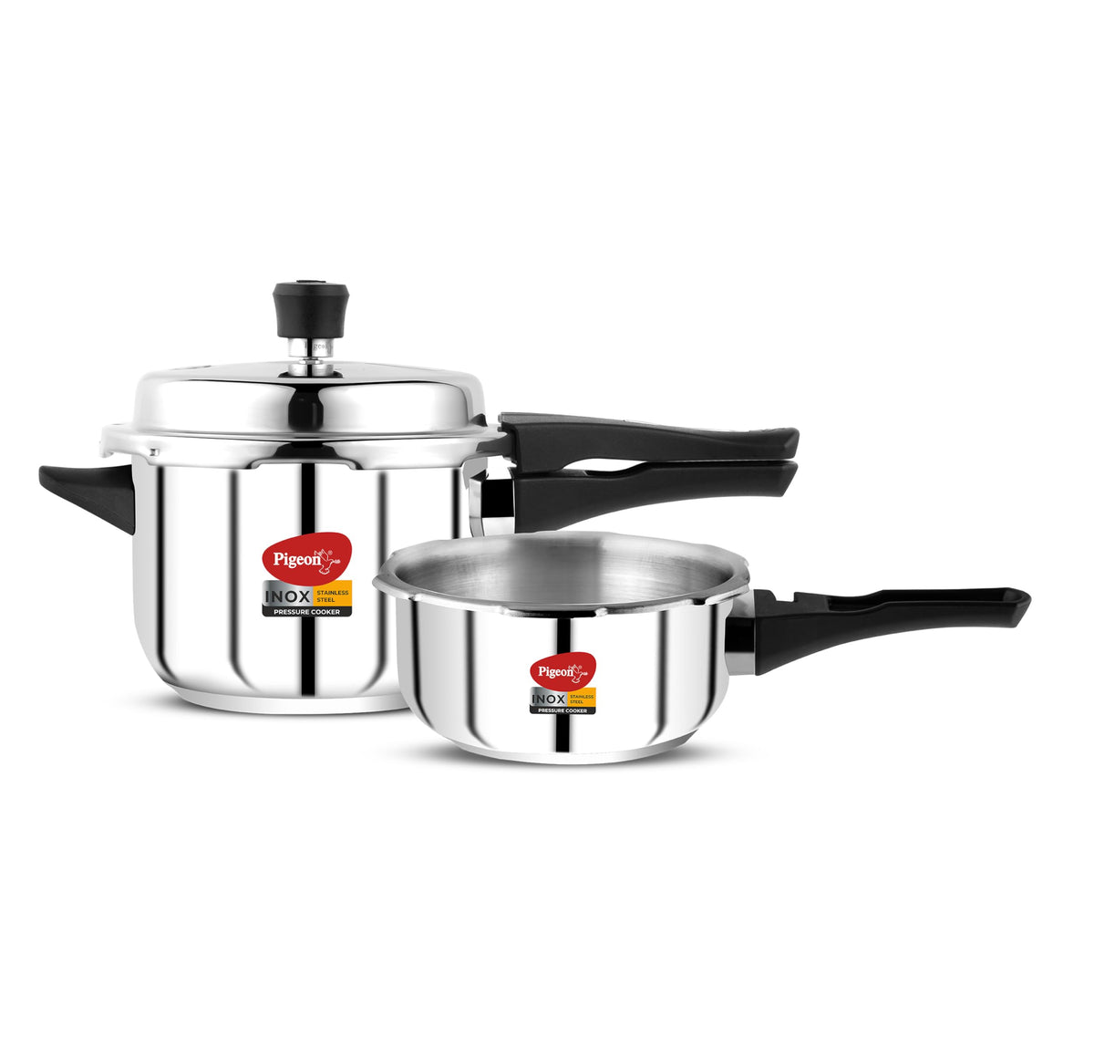 Stainless Steel Pressure Cooker Combo with Induction Base, Outer Lid 2 Liter and 3 Liter S84377