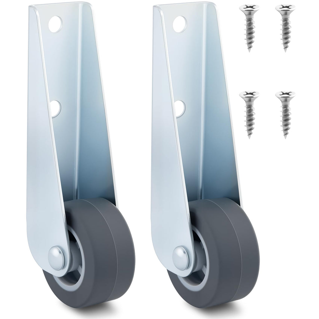 2 Pcs Rubber Swivel Casters F201