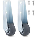 2 Pcs Rubber Swivel Casters F201