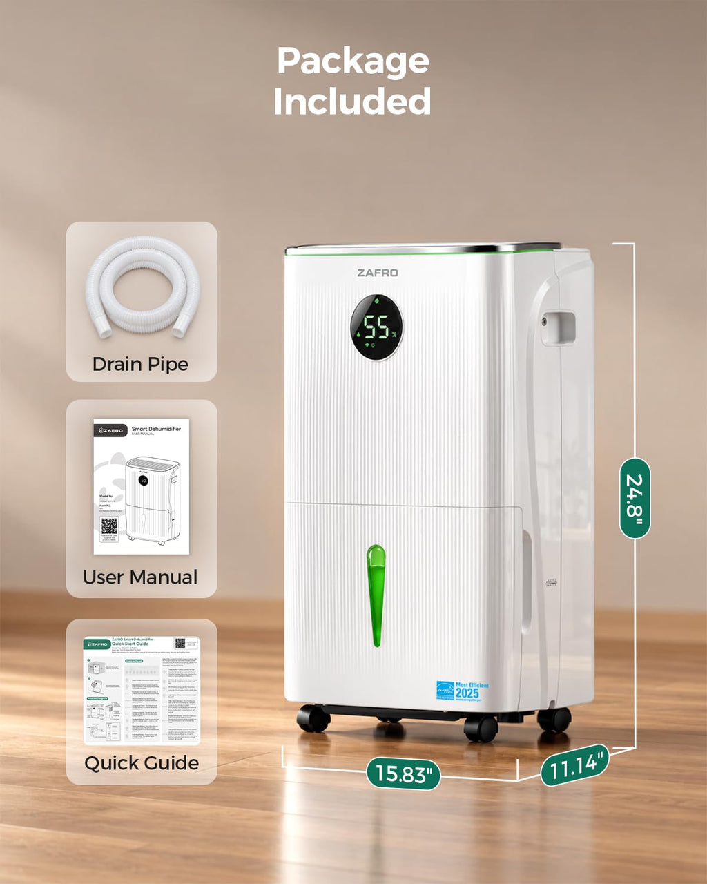 7500 Sq.Ft 150 Pints/Day Dehumidifier O174398