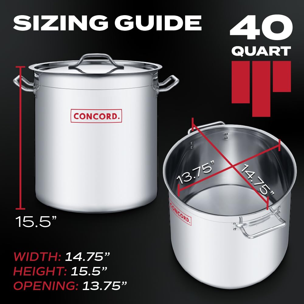 40 Quart Stainless Steel Stock Pot V5932
