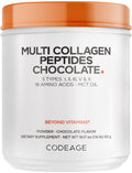 Multi Collagen Protein Powder, MCT Oil, Chocolate, 18 oz N58222