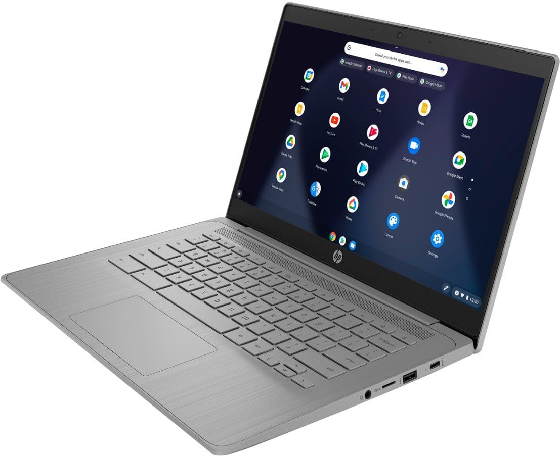14 Inch Chromebook Laptop, Intel Celeron N4120, 4GB RAM, 128GB Storage, Gray O1319