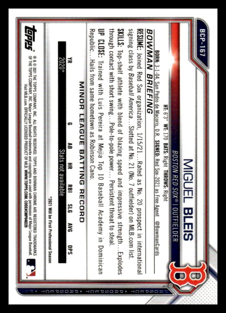 Purple Refractor Baseball Trading Card W685