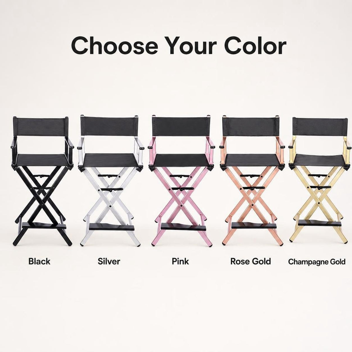Portable Folding Director Chair with Headrest U259