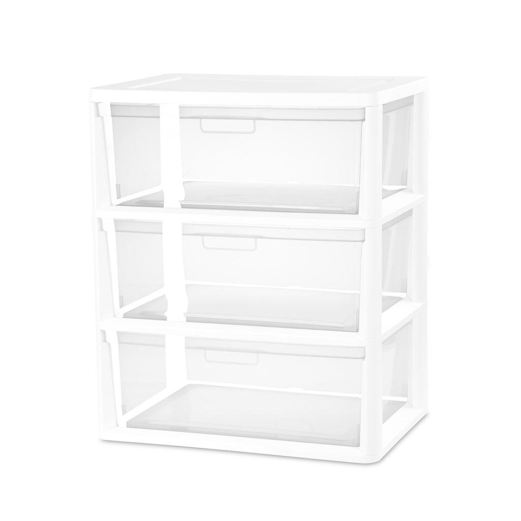White 3 Drawer Plastic Storage Unit N4504