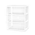 White 3 Drawer Plastic Storage Unit N4504