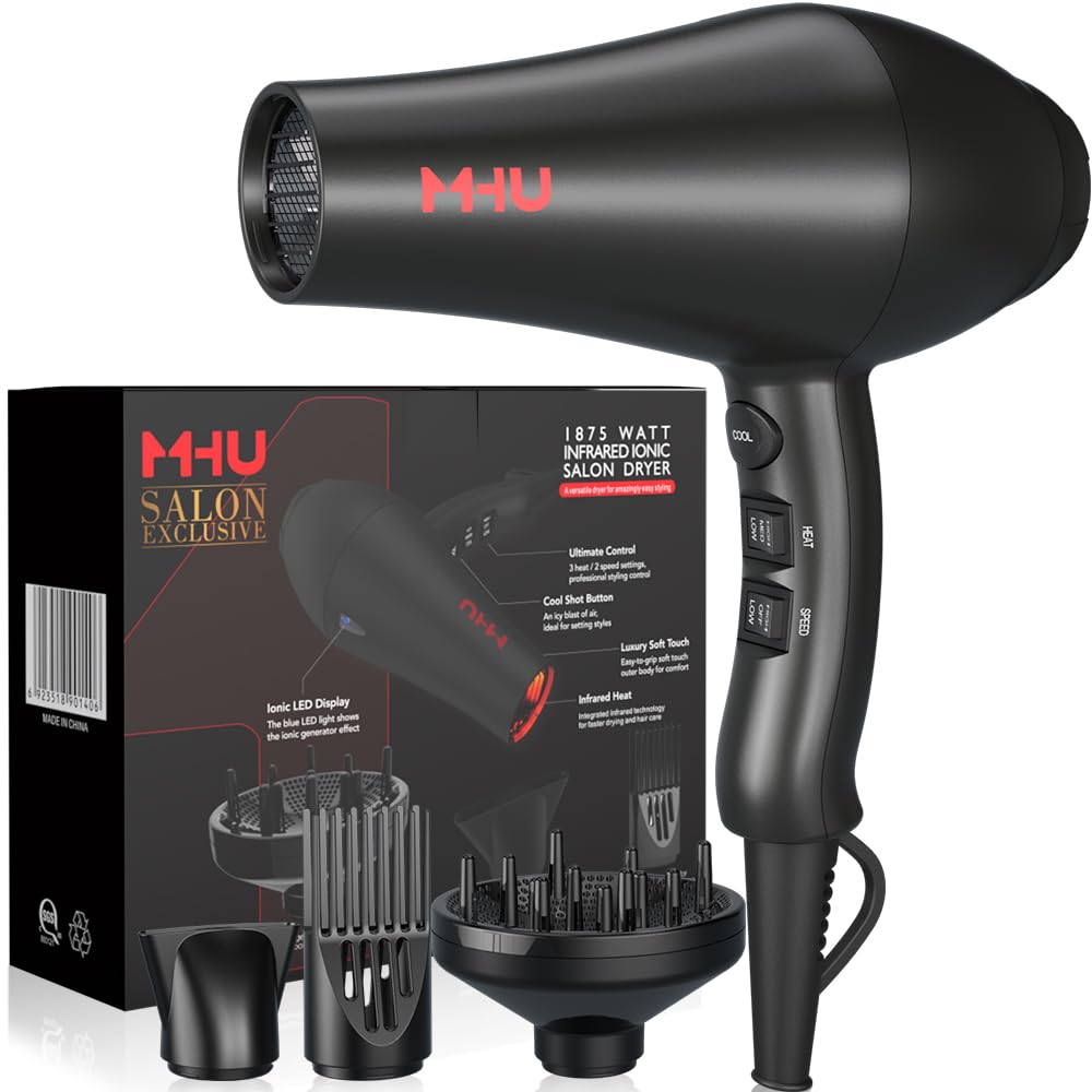 1875W Far Infrared Hair Dryer Black K679053