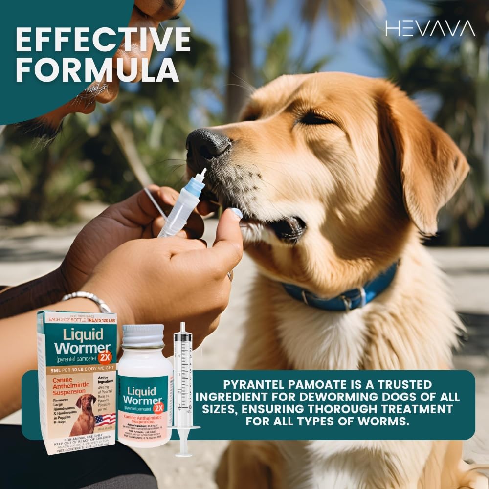 8 oz Pyrantel Pamoate Liquid Wormer for Dogs and Puppies R487621