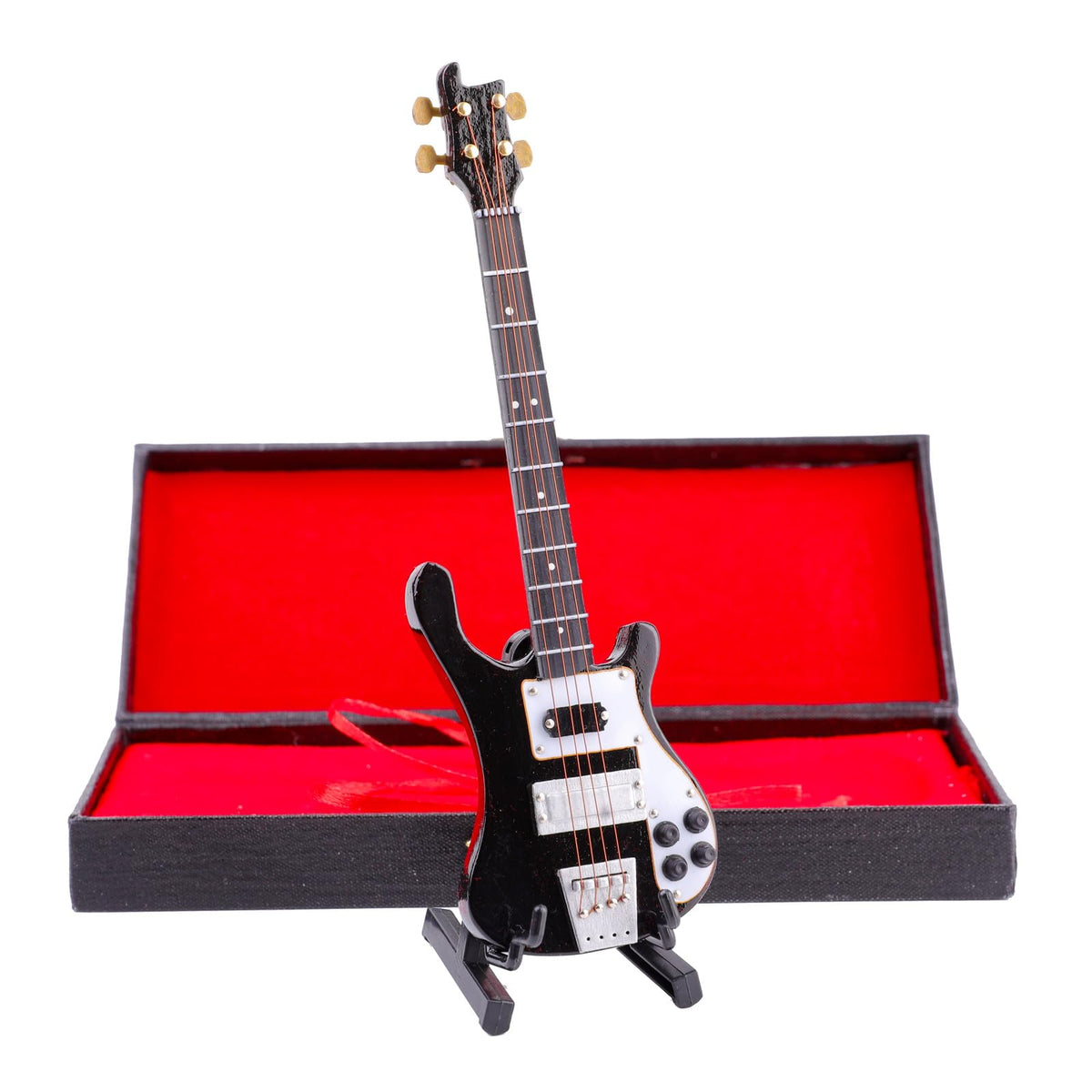 Miniature Electric Bass Guitar with Stand and Case U829614