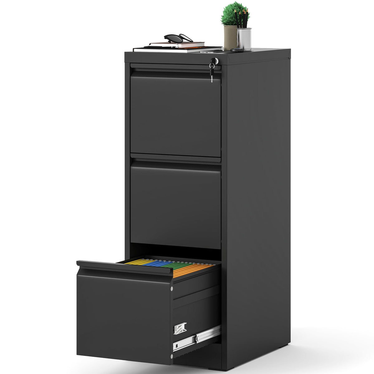 3 Drawer Metal File Cabinet with Lock Z1119