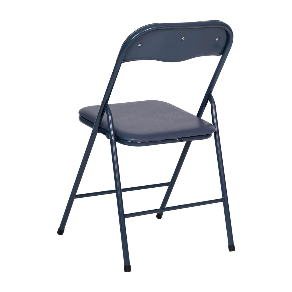 Navy Square Folding Card Table and Chairs Set K653