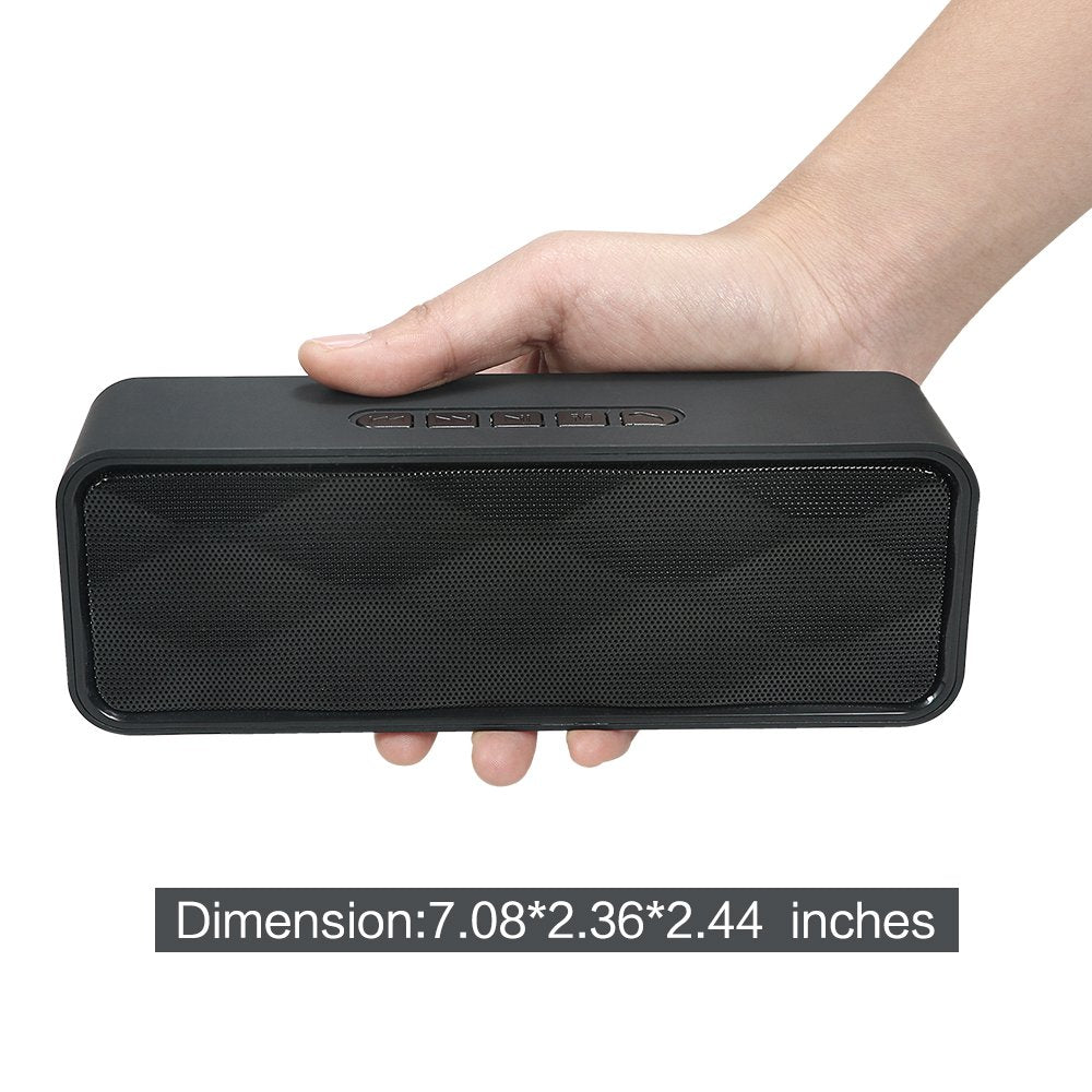 Black Portable Wireless Bluetooth Speaker with AUX USB TF Card Slot X74757