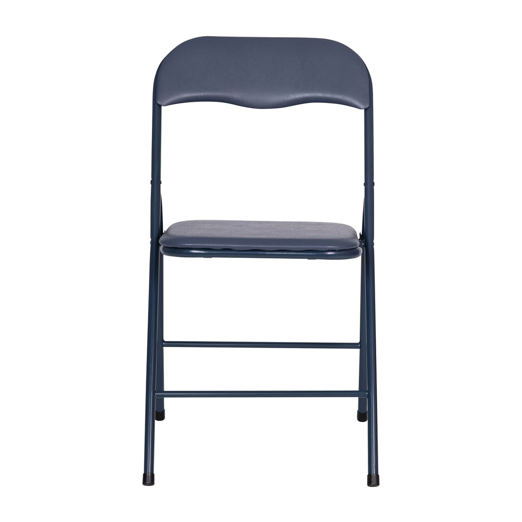 Navy Square Folding Card Table and Chairs Set K653