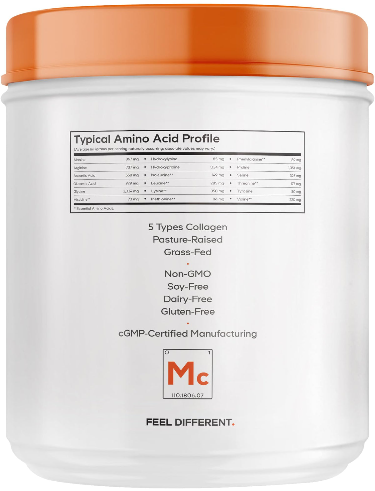 Multi Collagen Protein Powder, MCT Oil, Chocolate, 18 oz N58222