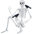 5.4ft/165cm Halloween Skeleton with Crows Movable Joints L6625