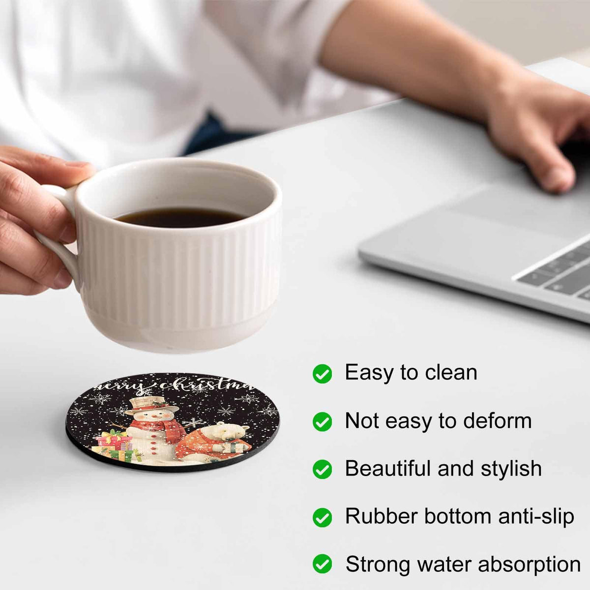 Black Silicone Coasters Set of 2 S237053