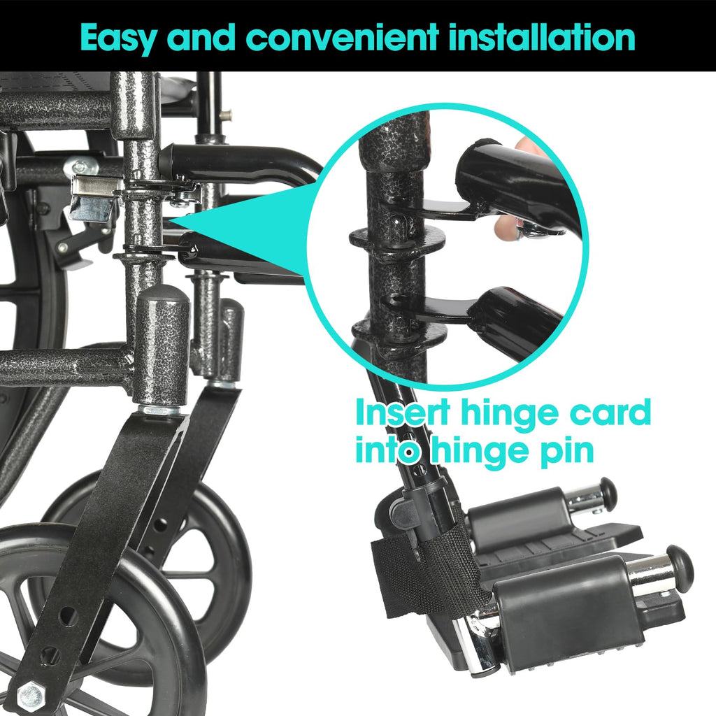 Black Adjustable Foldable Wheelchair Footrest X388444