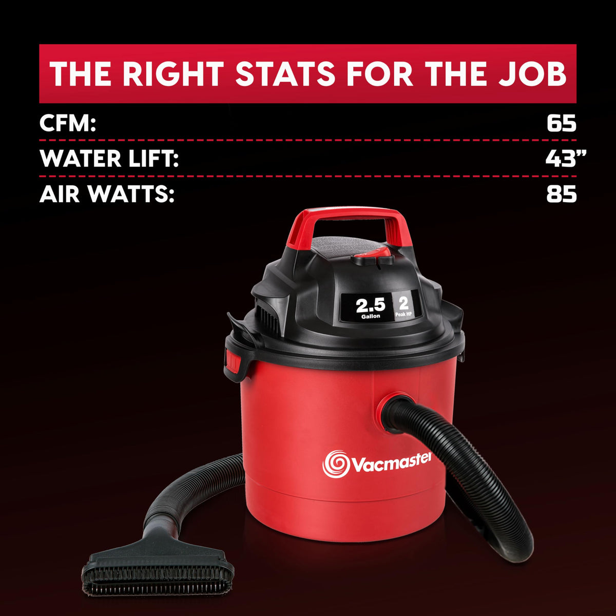 2.5-Gal Wall Mount Wet/Dry Vacuum U88293