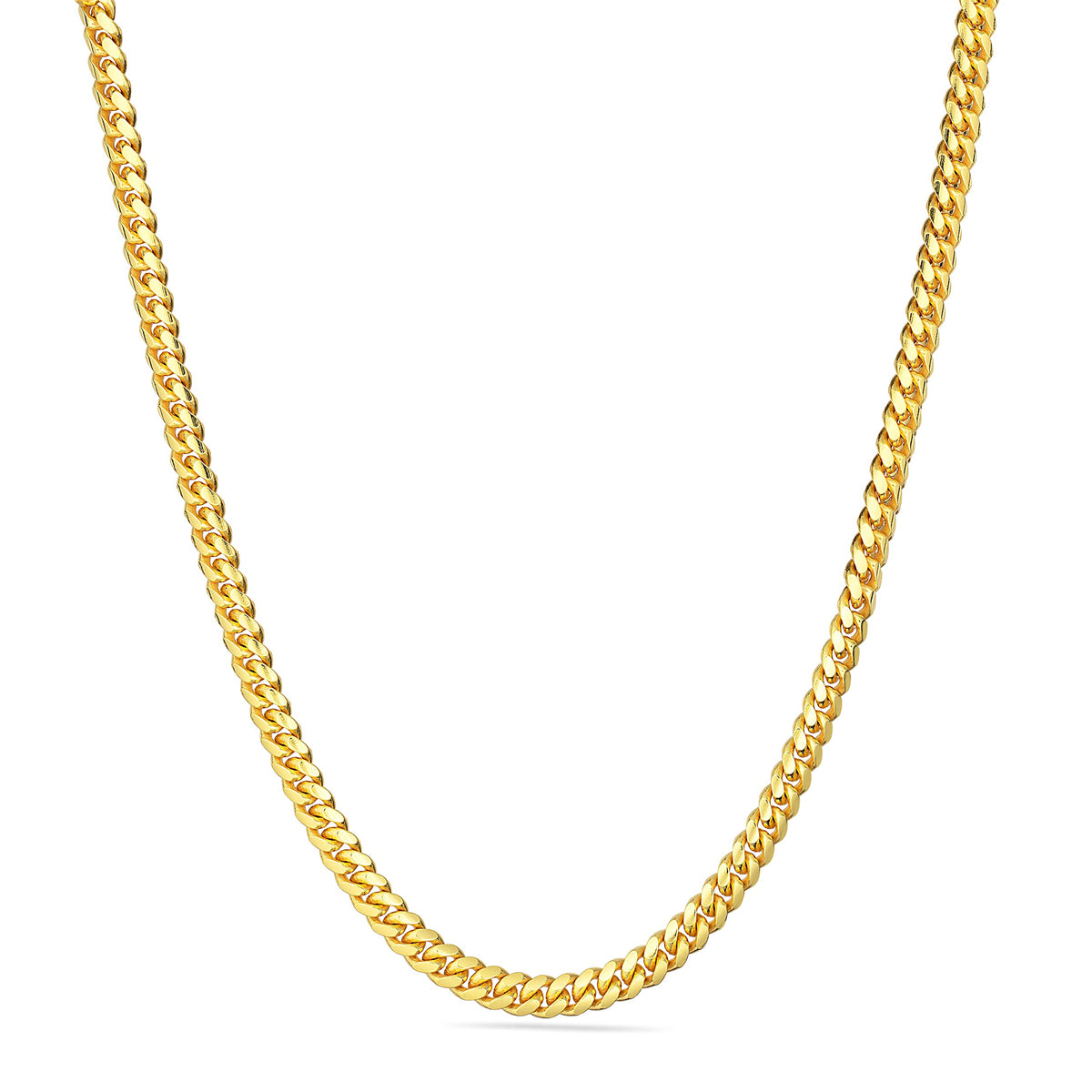 18K Gold Over 925 Sterling Silver Miami Cuban Chain Necklace B420149