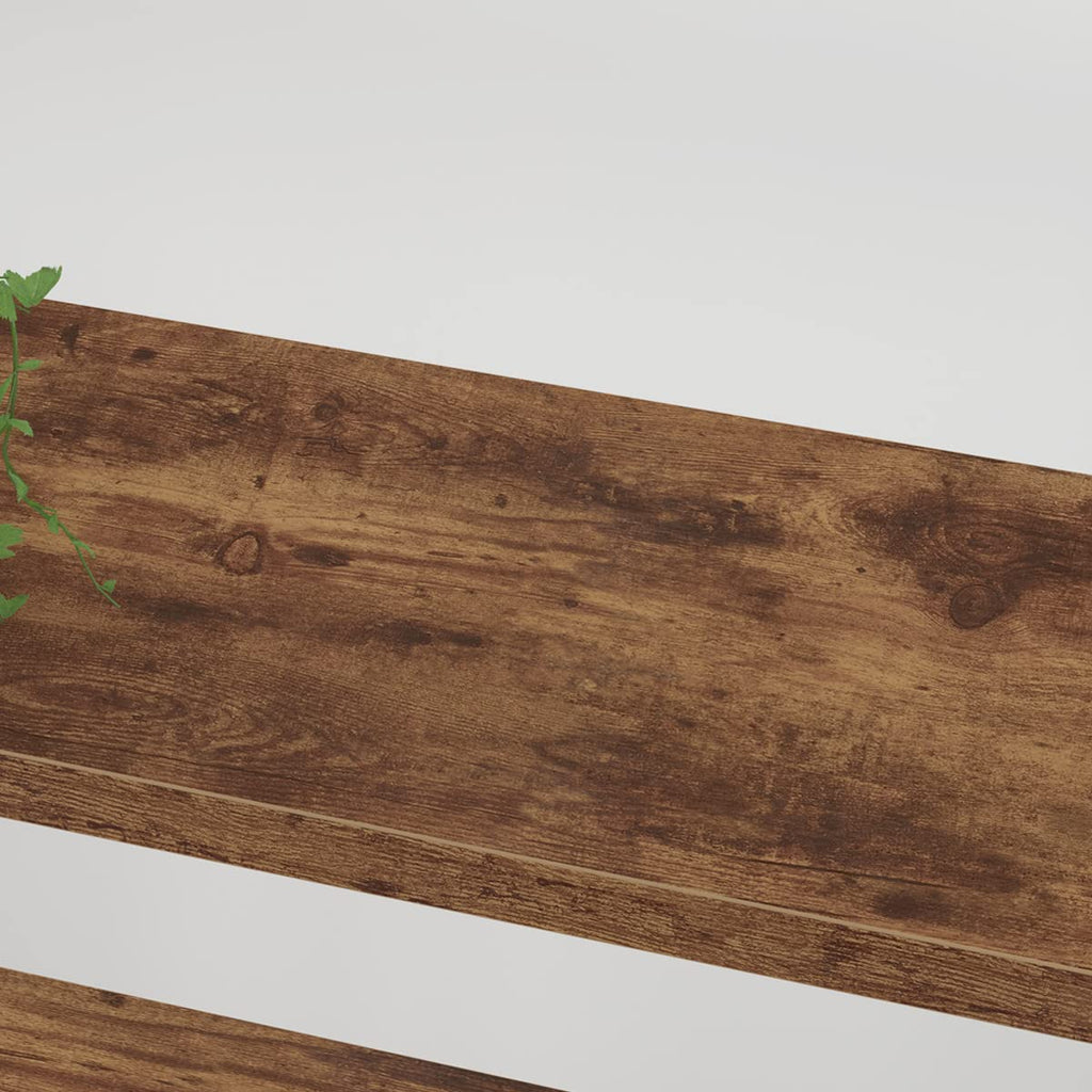 Rustic Brown 5 Shelf Wood Bookshelf N675