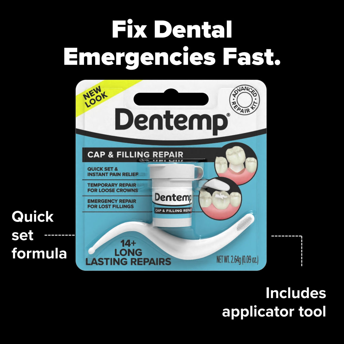 Loose Cap and Lost Filling Repair Dental Kit X4864
