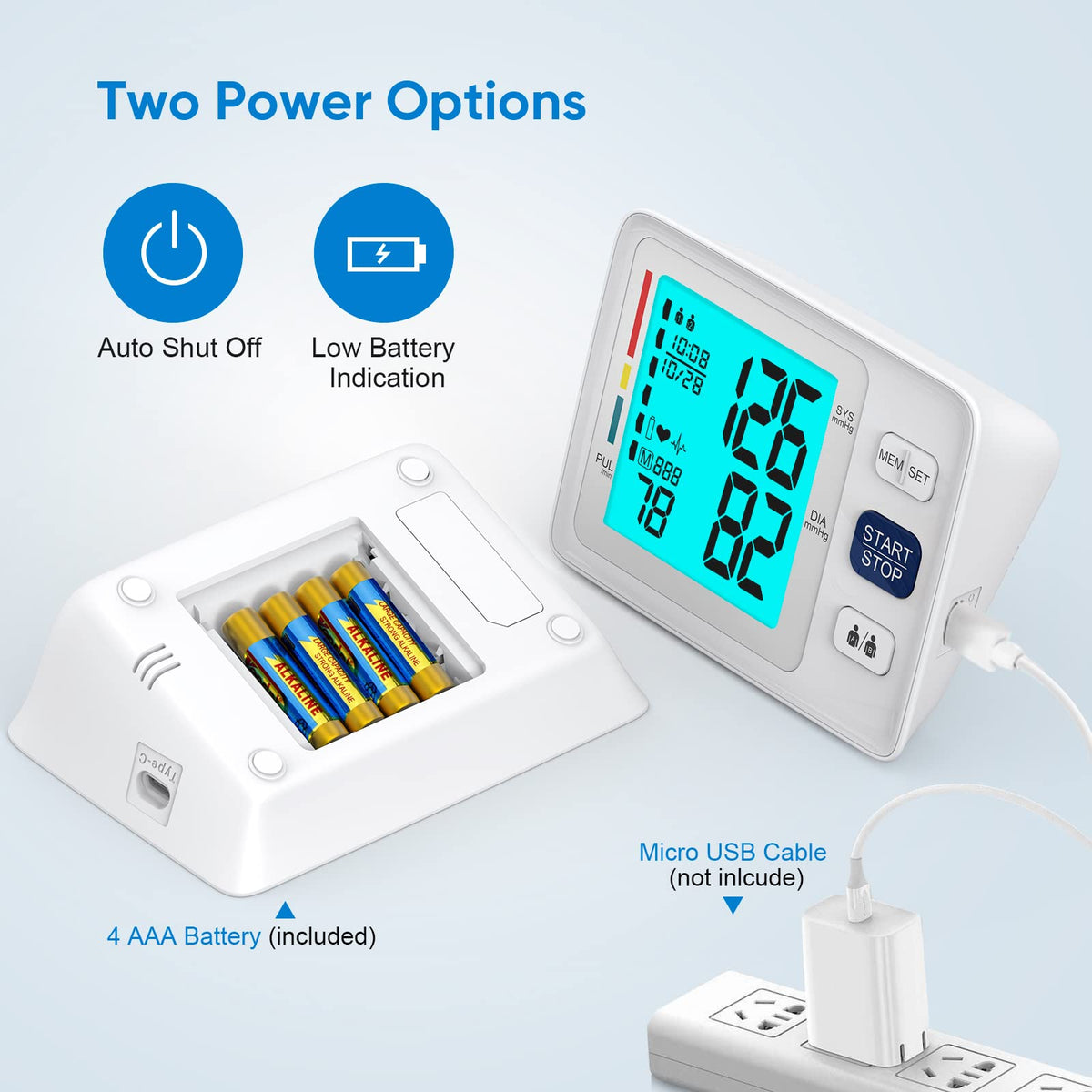 Blood Pressure Monitor with Dual Cuffs R36198