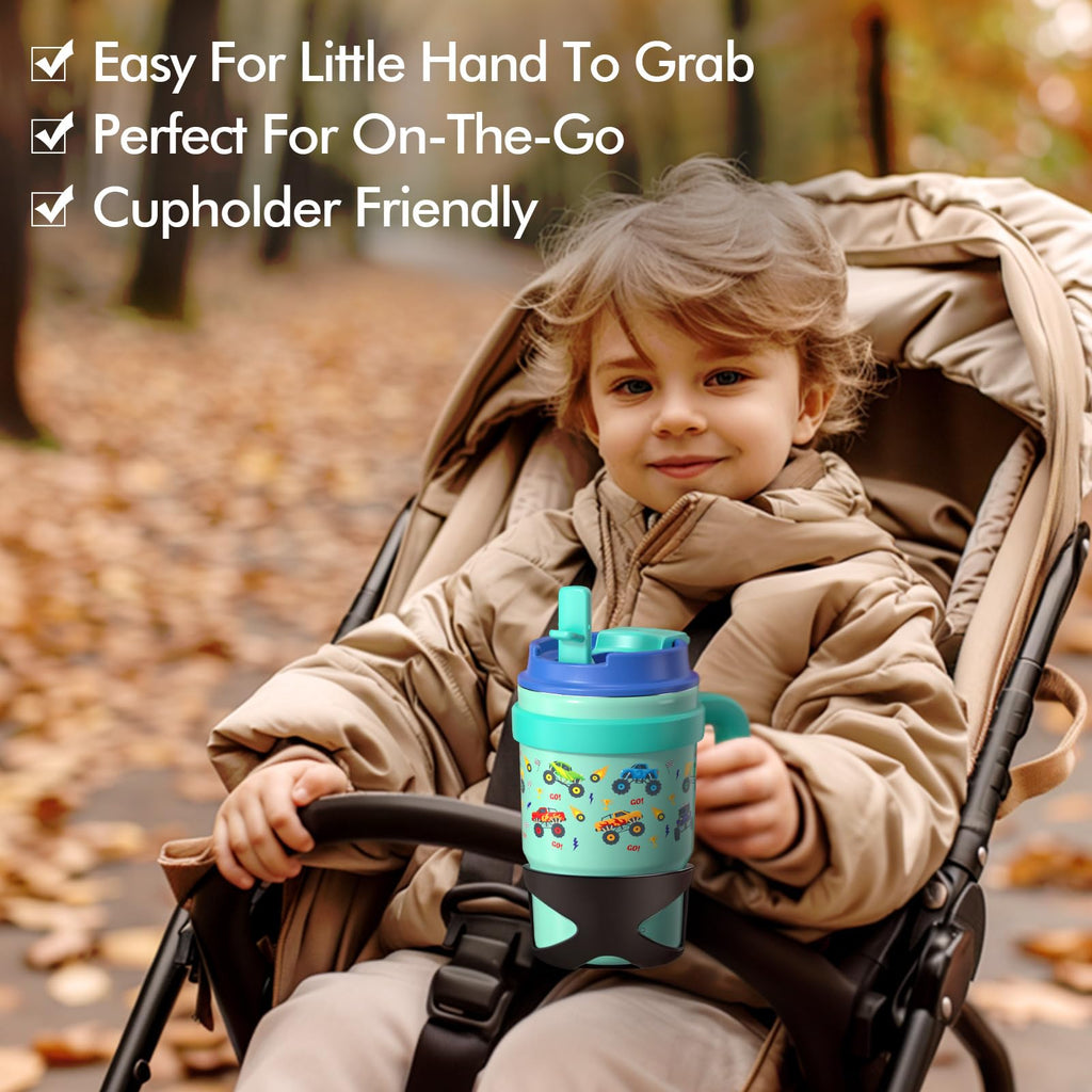 16oz Kids Insulated Tumbler with Handle, 2 Pack T664538