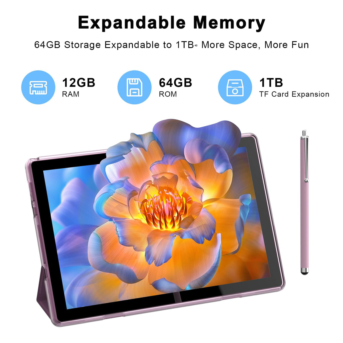 10-inch Android Tablet with Case and Stylus A3831