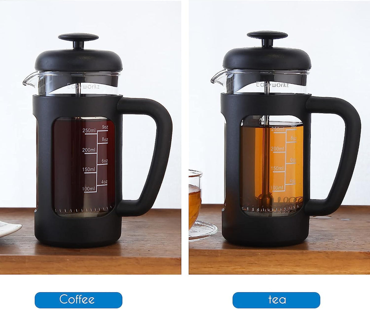 French Press 12 oz, Stainless Steel Espresso Cups 5 oz Set of 2 R974078