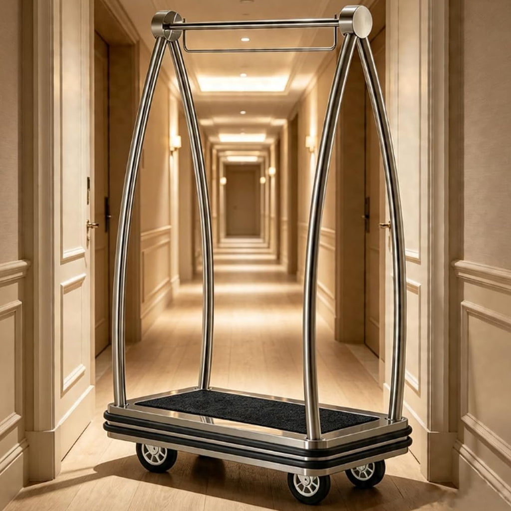 Stainless Steel Baggage Trolley with Wheels P839