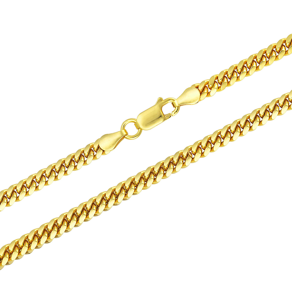 18K Gold Over 925 Sterling Silver Miami Cuban Chain Necklace B420149